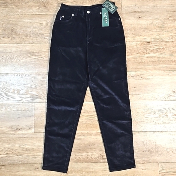 NWT Lauren Ralph Lauren English Manor Navy Blue Stretch Corduroy High Rise Pant - Picture 1 of 16